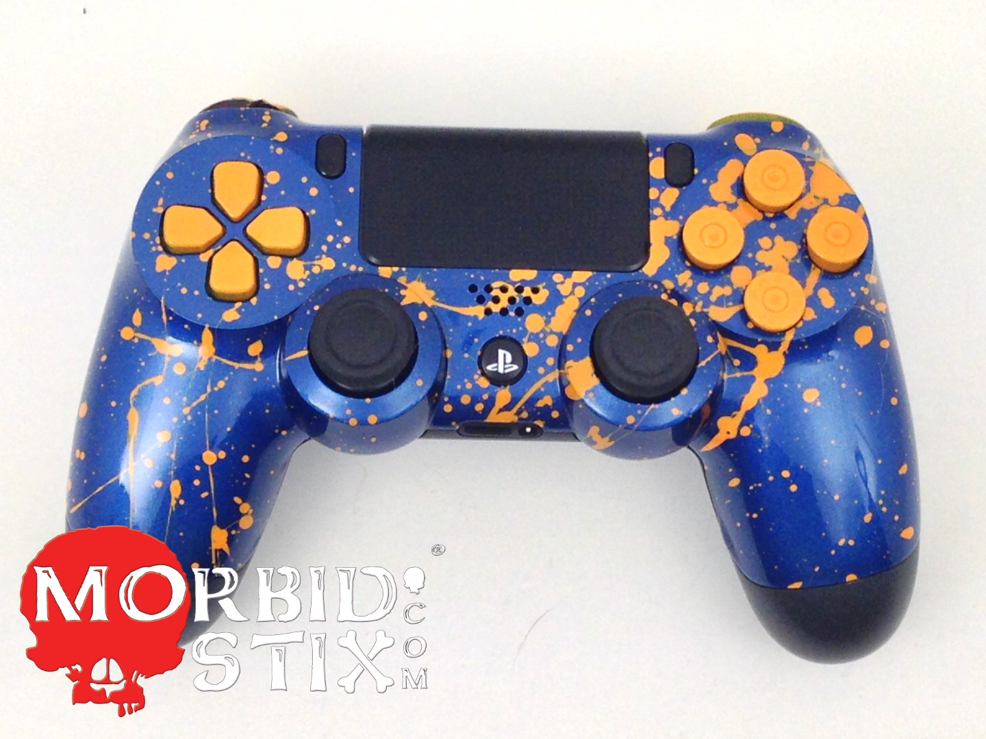 blue and orange ps4 controller