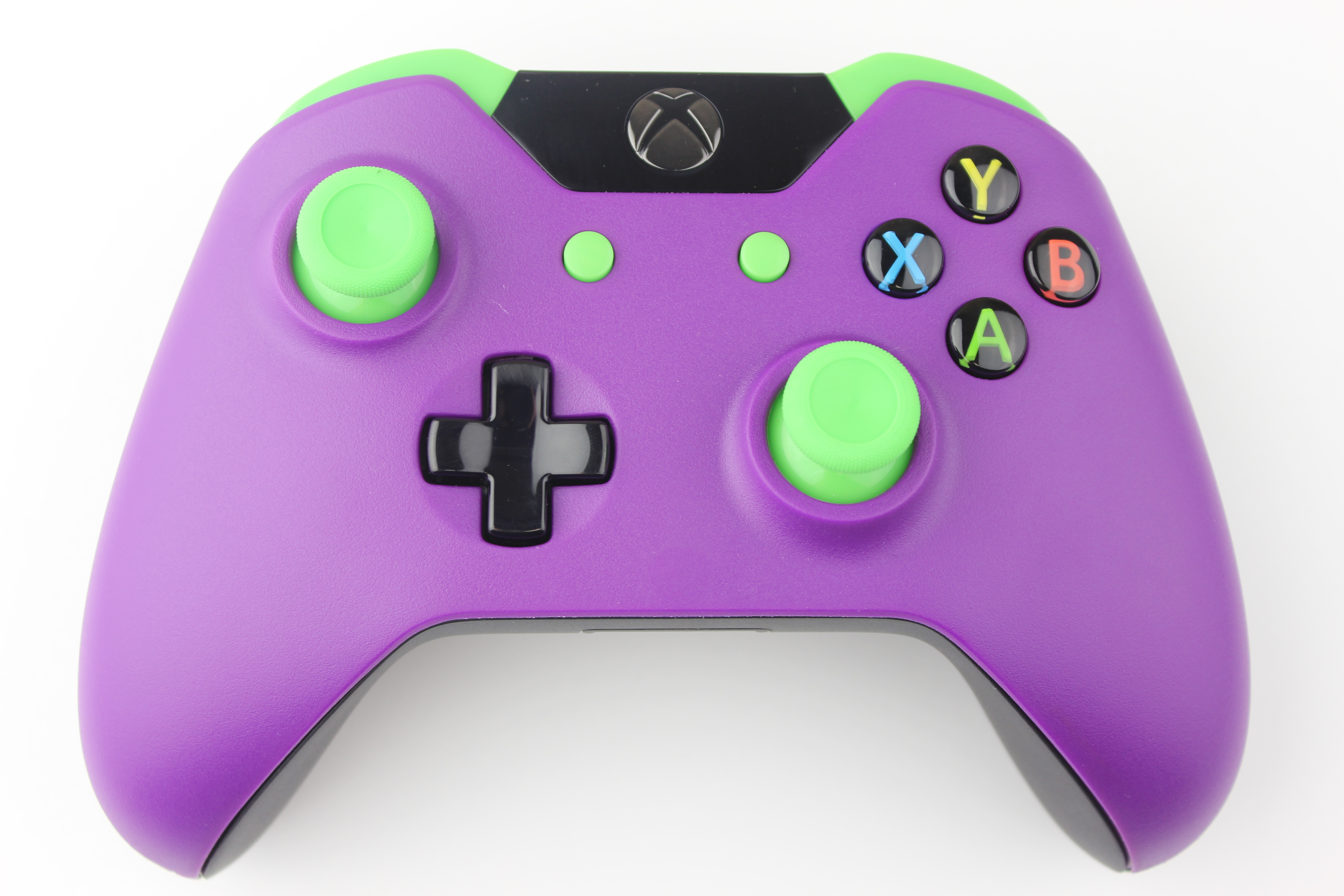 purple and green xbox one controller